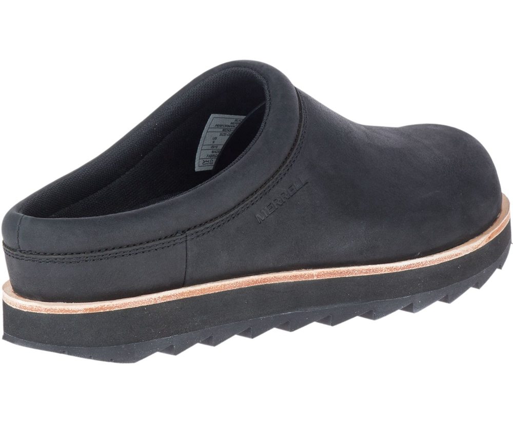 Merrell Slip Ons Męskie Czarne - Juno Clog Skórzane - 420685-VTY